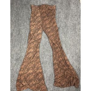 Free People Pants Womens Large Harper Pull on Trouser Flere Printed Floral 60s